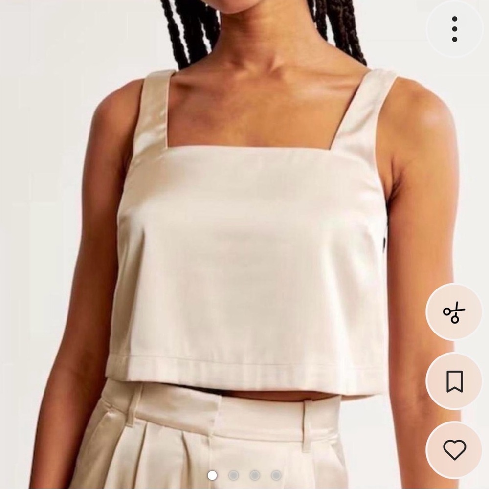Abercrombie & Fitch Cream Crop Top
